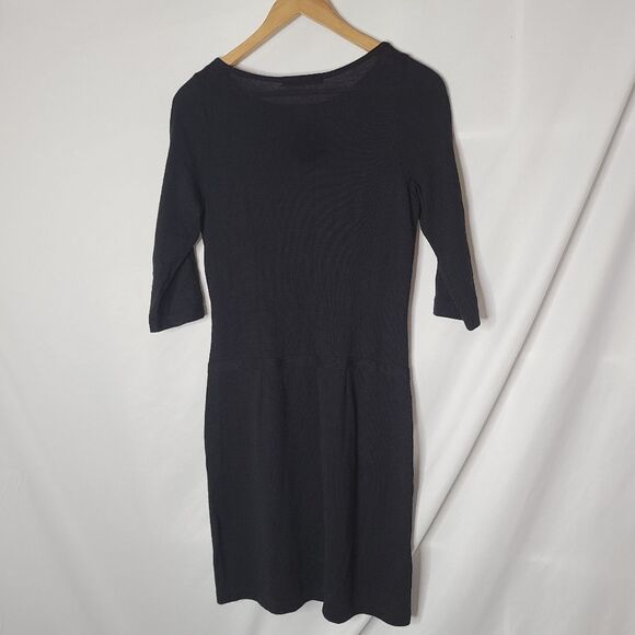 Aldo Martins Black Wool Blend Black Dress sz 6 - Picture 6 of 6